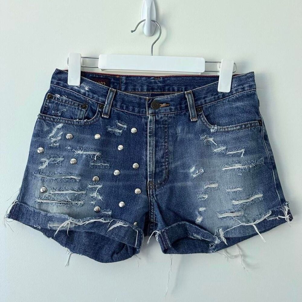 Abercrombie-fitch Women's Blue and Navy Shorts